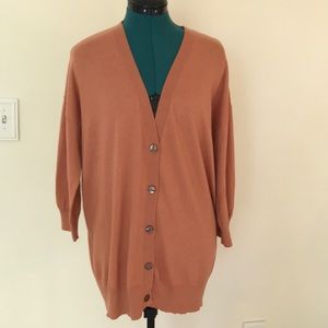 Dana Buchman Peach Light-Weight Cardigan
